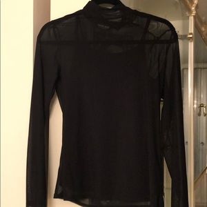 Fashion Nova Black Sheer Turtleneck